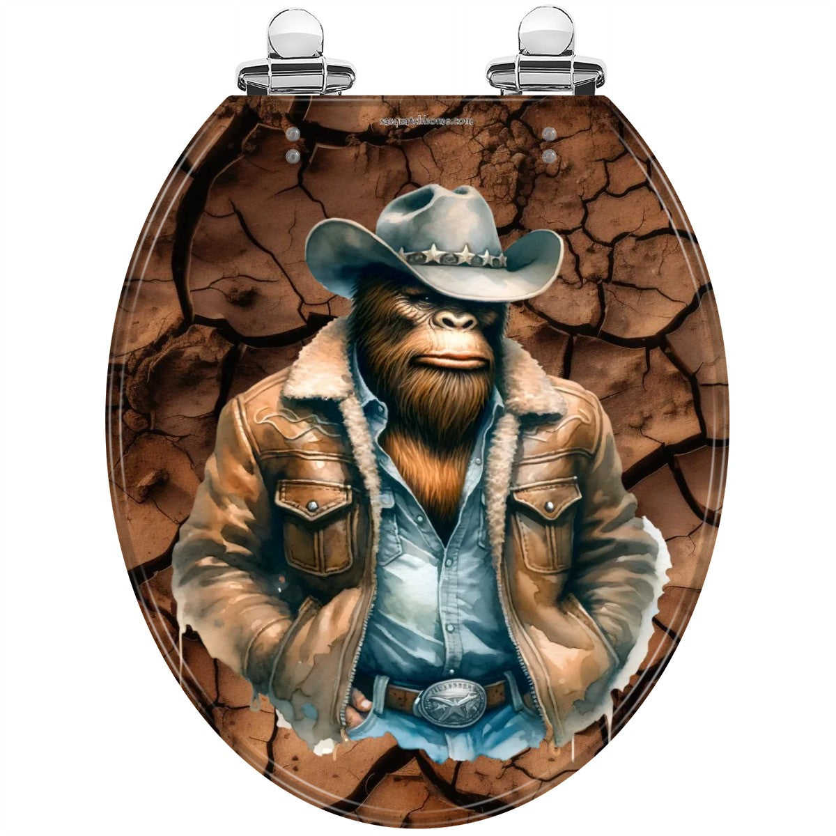 Bigfoot / Sasquatch Cowboy, Universal Toilet Seat