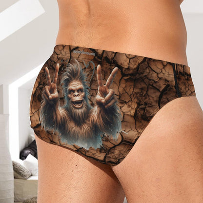 Bigfoot / Sasquatch, Men’s Silk Briefs Underwear