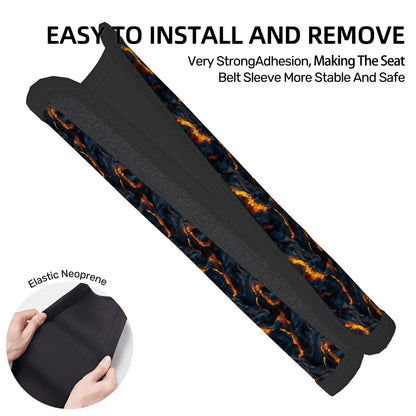 Fire Dragon, Seat Belt Cover Pad For Adults 2 Pcs