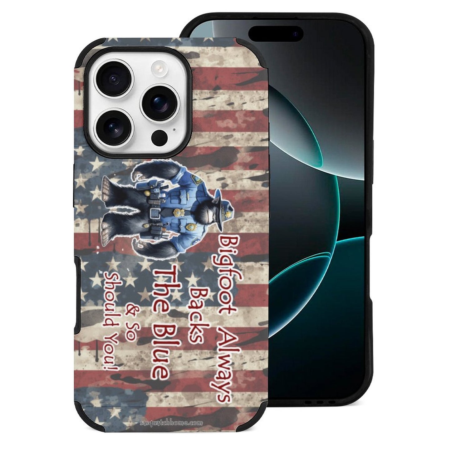 Bigfoot / Sasquatch "Bigfoot always backs..", Microfiber iPhone 16 Cases