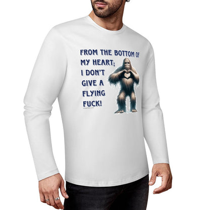 Bigfoot / Sasquatch, "From the bottom of my heart...", Cotton Unisex Long Sleeve T-shirt
