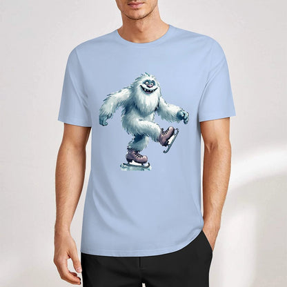Bigfoot - Sasquatch Yeti Skate, Short Sleeve Cotton T-Shirt