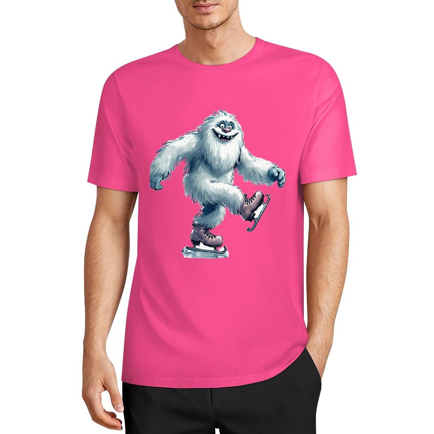Bigfoot - Sasquatch Yeti Skate, Short Sleeve Cotton T-Shirt