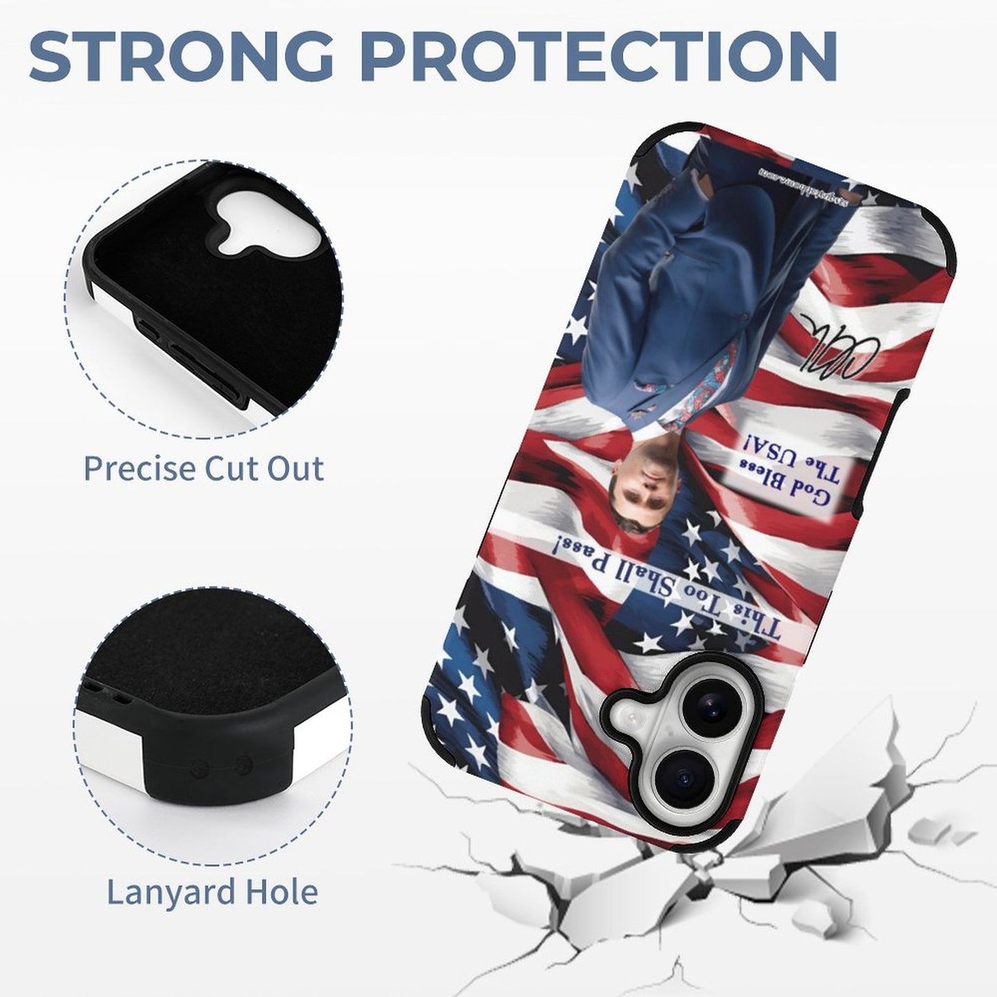 Charlie Kirk Memorial Microfiber Case for iPhone 16 Series