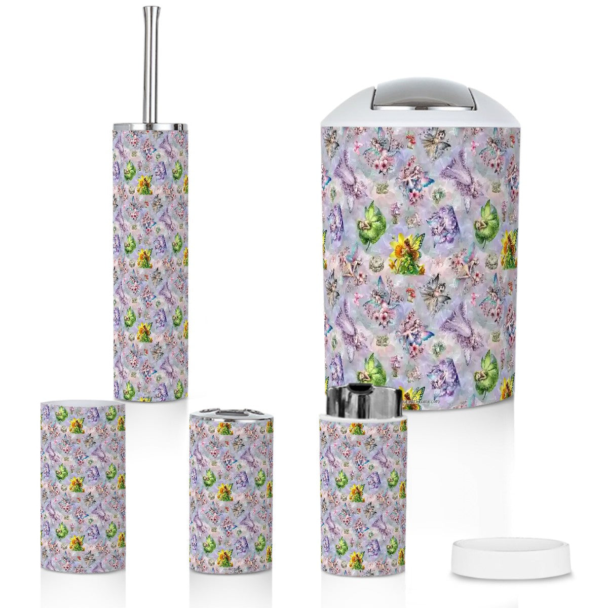 6 Fairy Design, 5 Piece Bathroom Décor Set