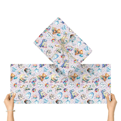 "Welcome Baby", Baby Shower Gift Wrap, 3 Pack Gift Wrapping Paper Sheets