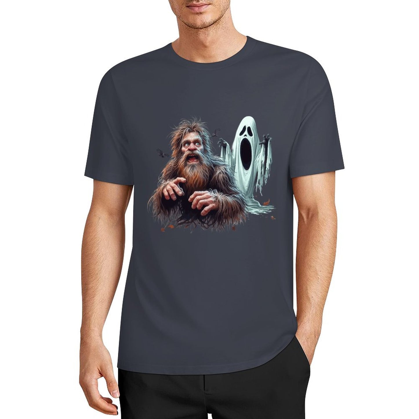 Bigfoot - Sasquatch Halloween Short Sleeve Cotton T-Shirt