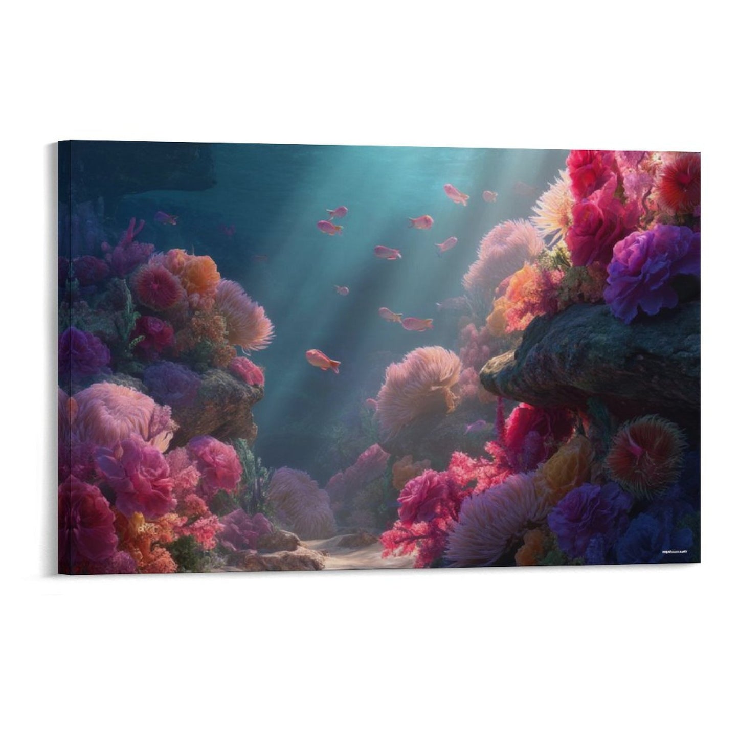 Ocean Beauty, Vintage Framed Canvas Art - 2 Sizes – Made in the USA