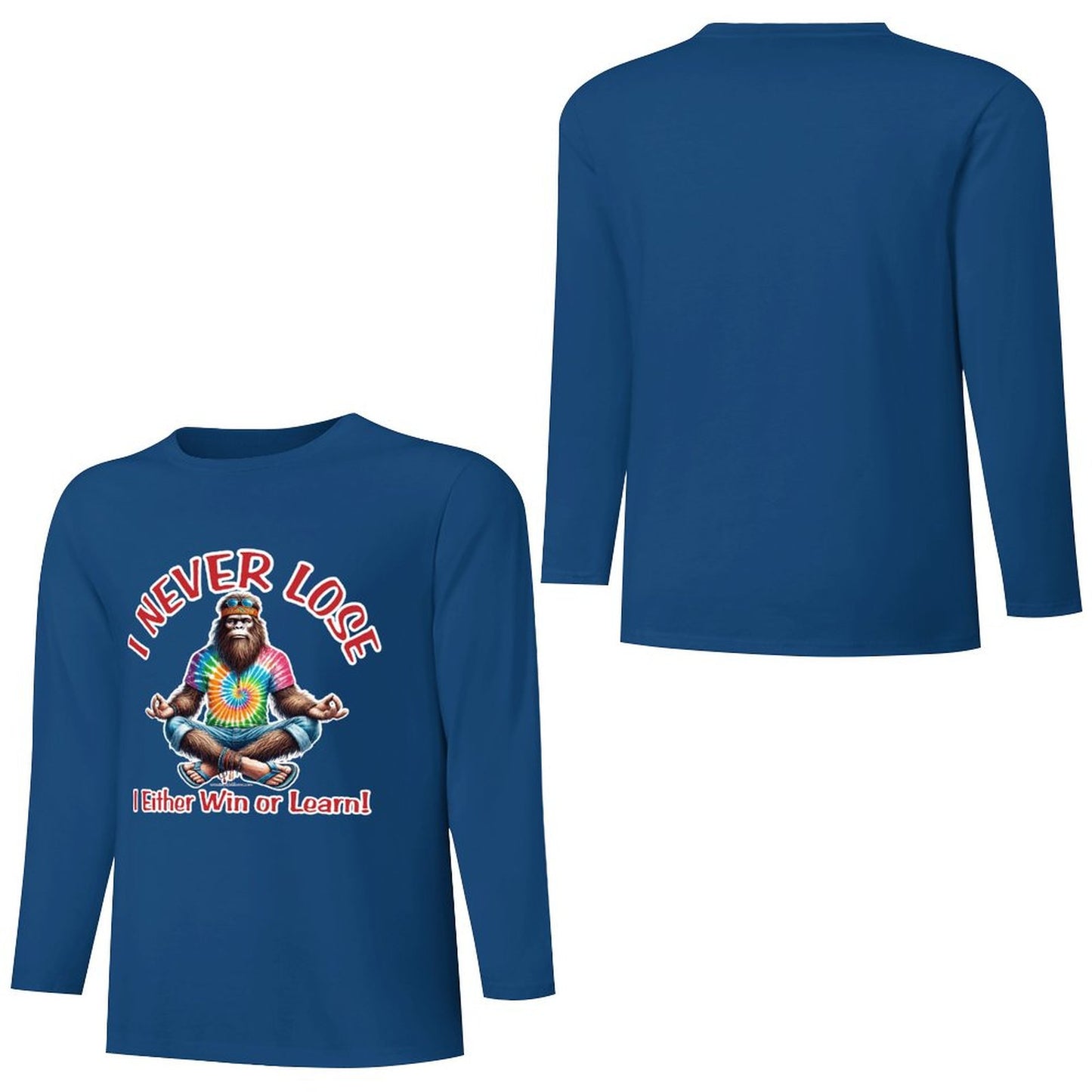 Bigfoot / Sasquatch "I never lose...", Cotton Unisex Long Sleeve T-shirt