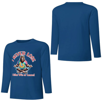 Bigfoot / Sasquatch "I never lose...", Cotton Unisex Long Sleeve T-shirt