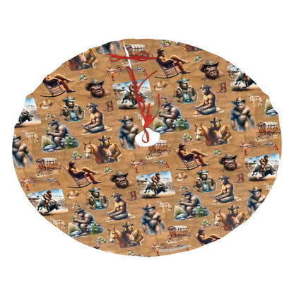 20 Bigfoot Sasquatch Designs, Plush Christmas Tree Skirt