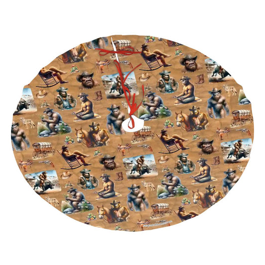 20 Bigfoot Sasquatch Designs, Plush Christmas Tree Skirt