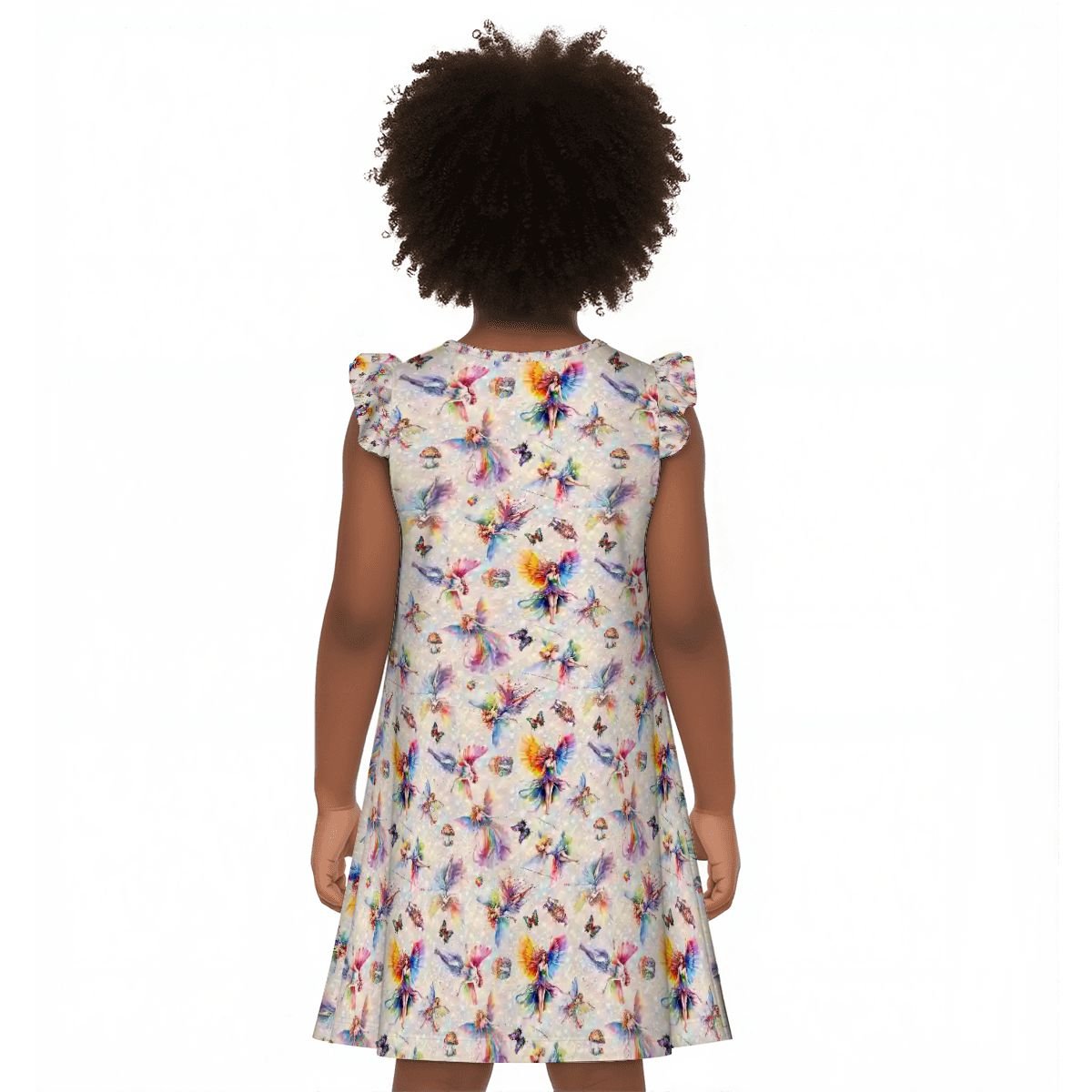 6 Pretty Fairy Designs, Girl's Flutter Sleeve Nightgown