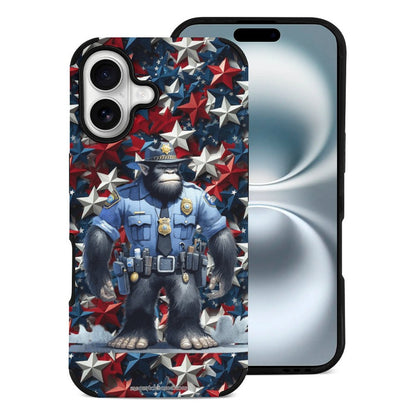 Bigfoot / Sasquatch Police Officer, Microfiber iPhone 16 Cases
