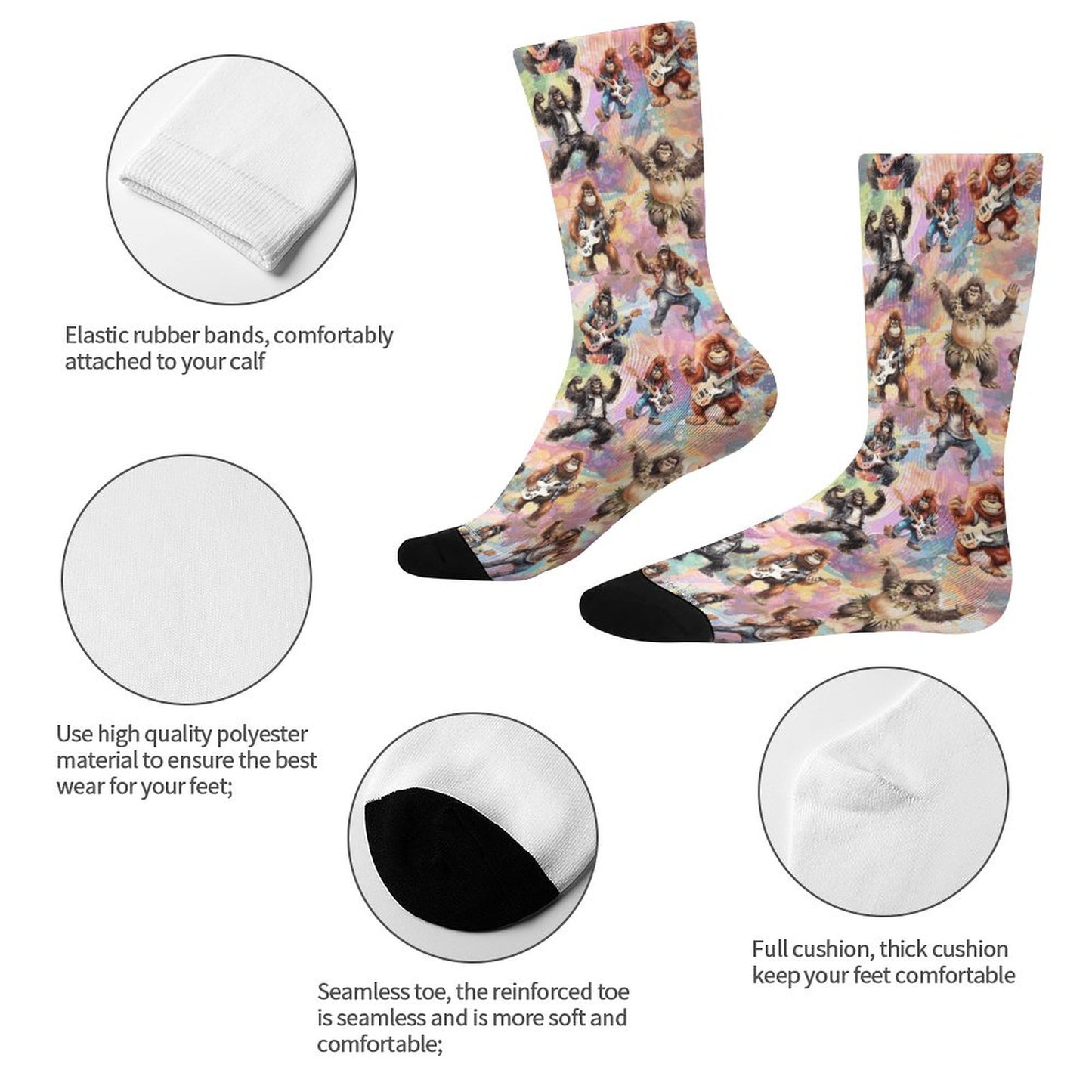 21 Bigfoot Sasquatch Designs, Children’s Polyester Socks