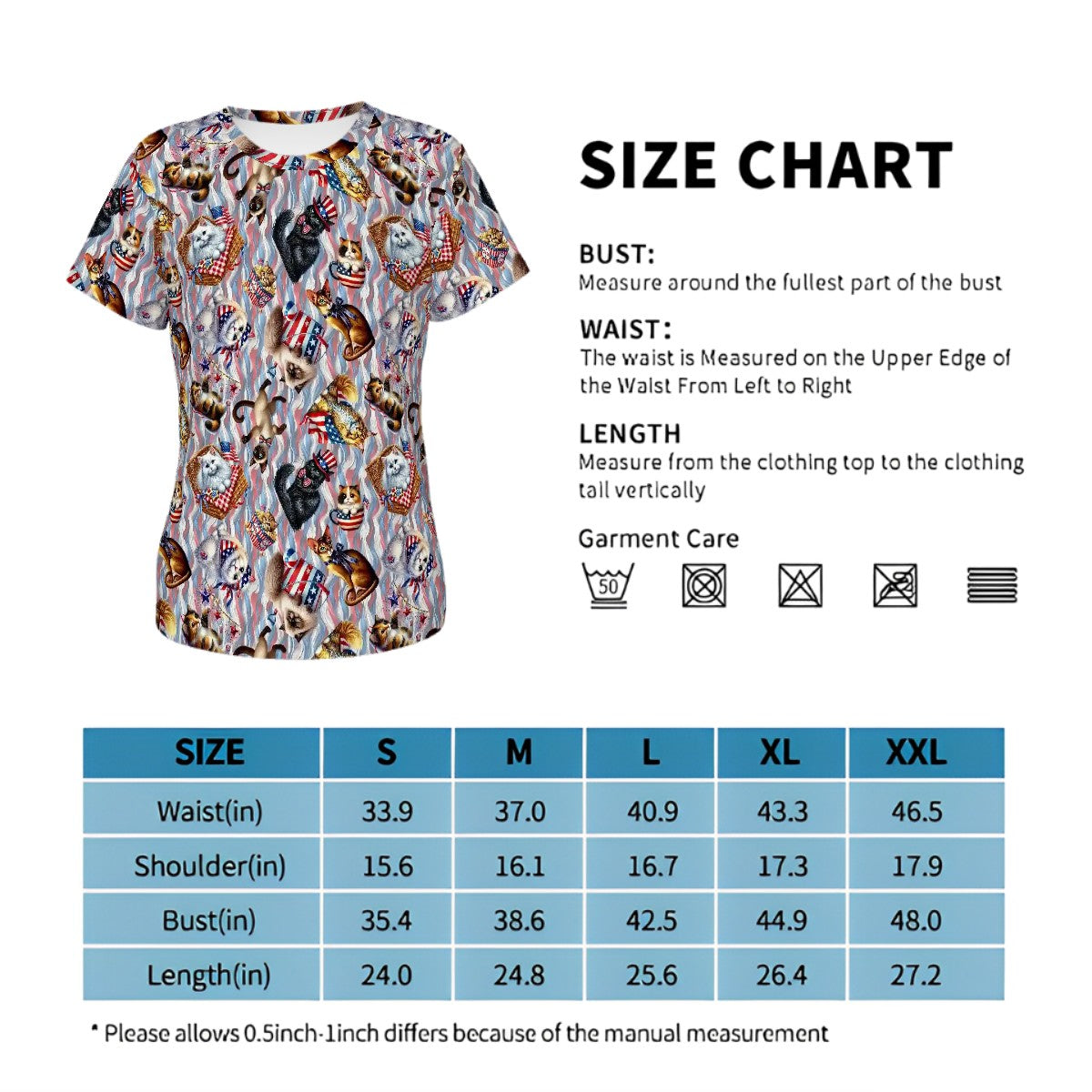 8 Patriotic Designs, Women’s Polyester Short Sleeve T-Shirt