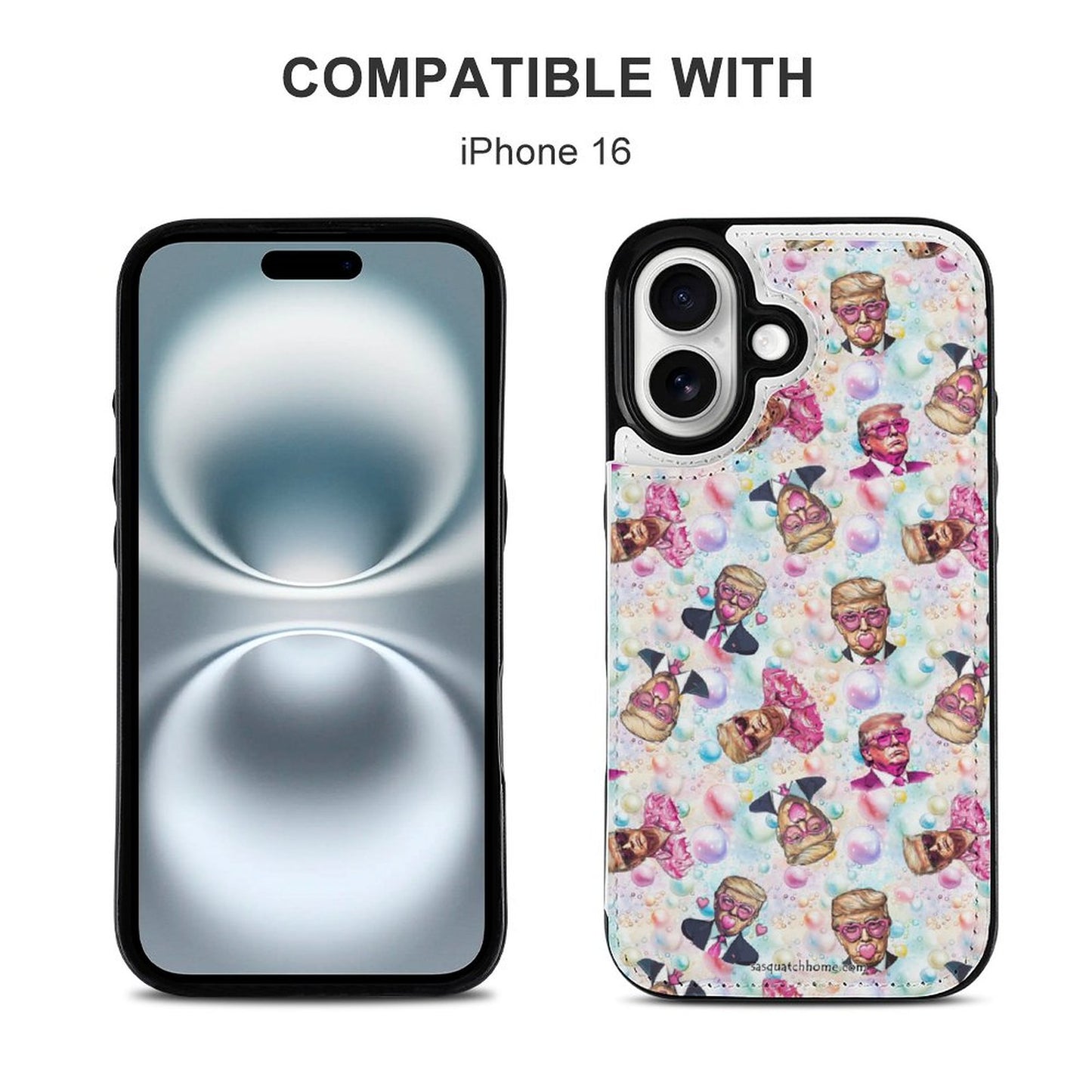 20 Donald Trump Designs, iPhone 16 Faux Leather Wallet Case