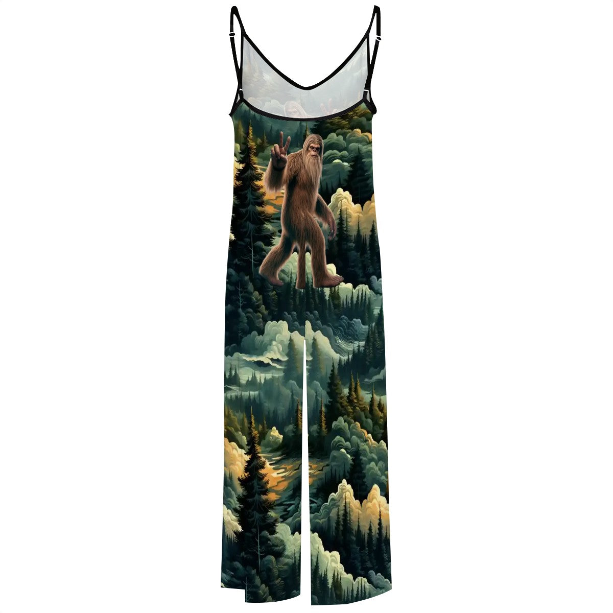 Bigfoot / Sasquatch Peace Sign, Casual Jumpsuits for Women
