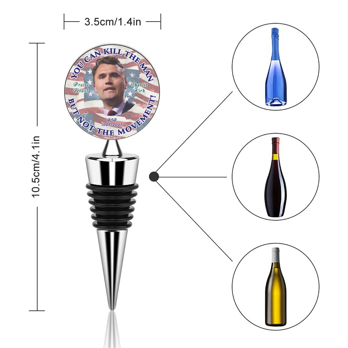 Charlie Kirk, Turning Point, Wine Bottle Stopper