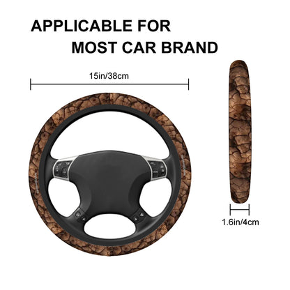 Parched Soil, Rugged Auto Steering Wheel Cover - 15"