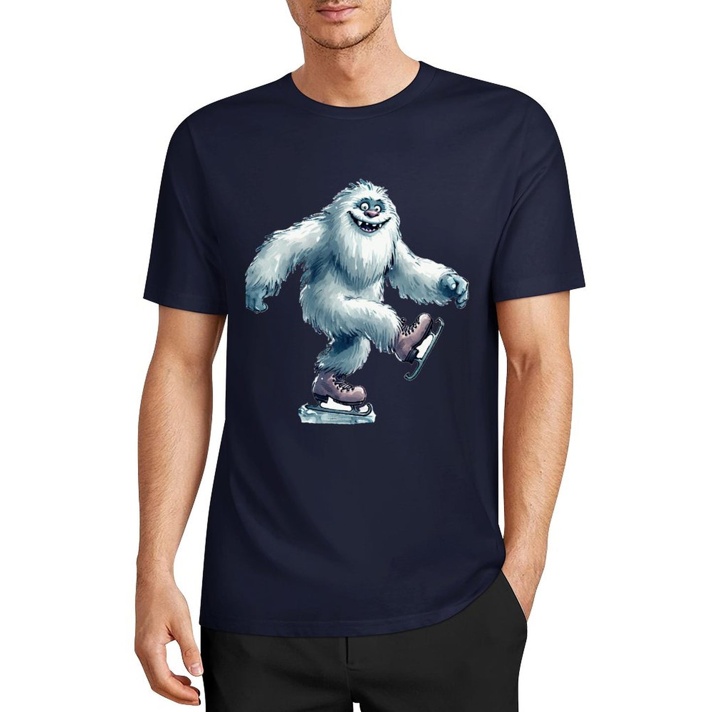 Bigfoot - Sasquatch Yeti Skate, Short Sleeve Cotton T-Shirt