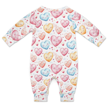 Bigfoot / Sasquatch Valentine, Long Sleeve Baby / Toddler Romper, Faux Cotton