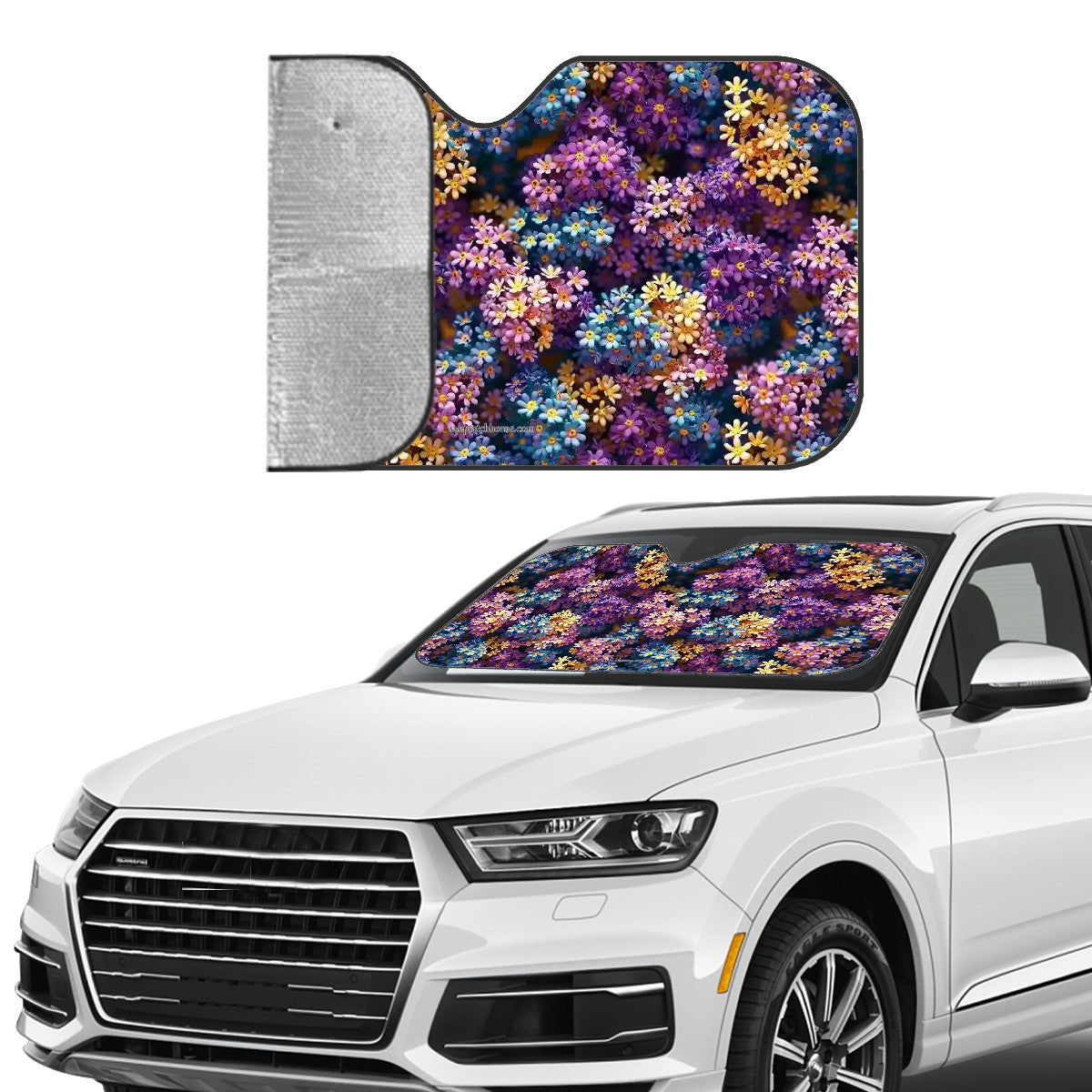 10 Beautiful Flower Designs, Auto Car Windshield Sun Shade