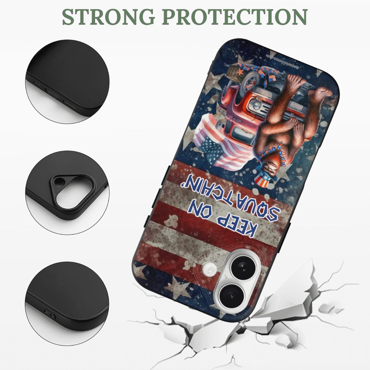 Bigfoot / Sasquatch "Keep on Squatchin'" iPhone 17 Thermoplastic Polyurethane Phone Case