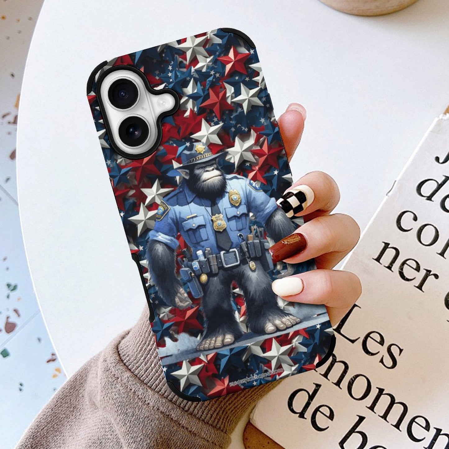 Bigfoot / Sasquatch Police Officer, Microfiber iPhone 16 Cases