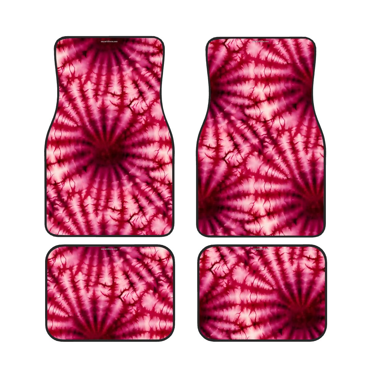 19 Tie Dye Designs, 4 Piece Auto Floor Mats