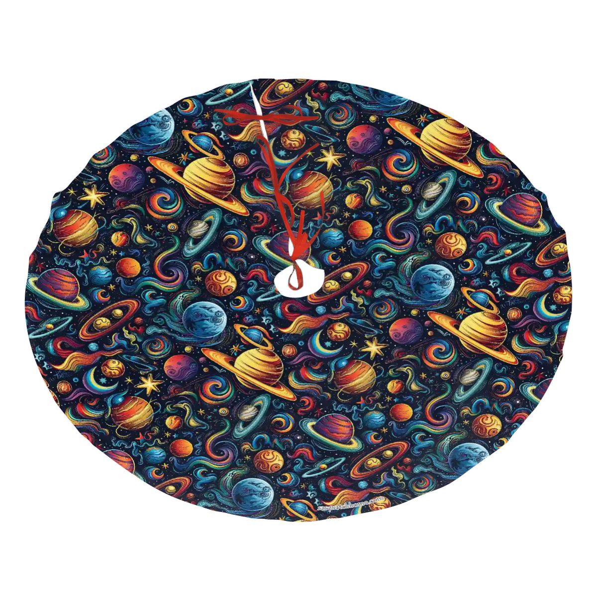 12 Galaxy Outer Space Designs, Plush Christmas Tree Skirt – 3 Sizes