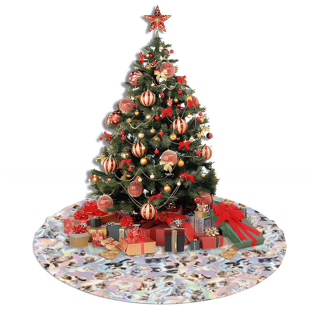 10 Animal Designs, Plush Christmas Tree Skirt