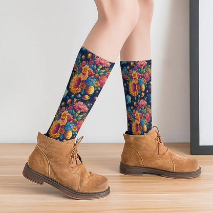 12 Galaxy / Outer Space Designs, 15.5 Inch Tube Socks