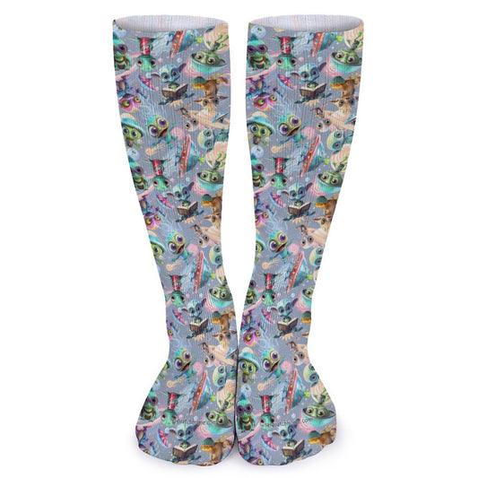10 Animal Designs, 15.5 Inch Tube Socks