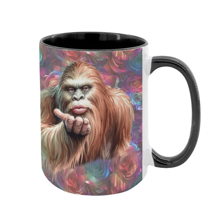 Bigfoot / Sasquatch Love, Large 15 Ounce Colorful Mugs – Made In USA