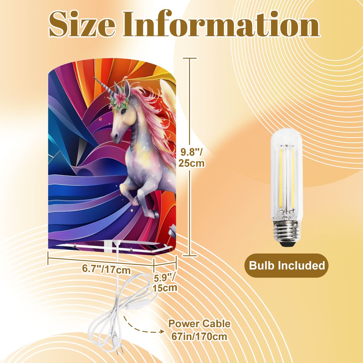 Unicorn Designs, Wall Sconces, Set of 2, Plug In