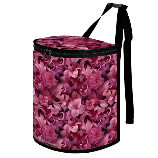 10 Flower Designs, Bucket-Shaped Car Trash Bag
