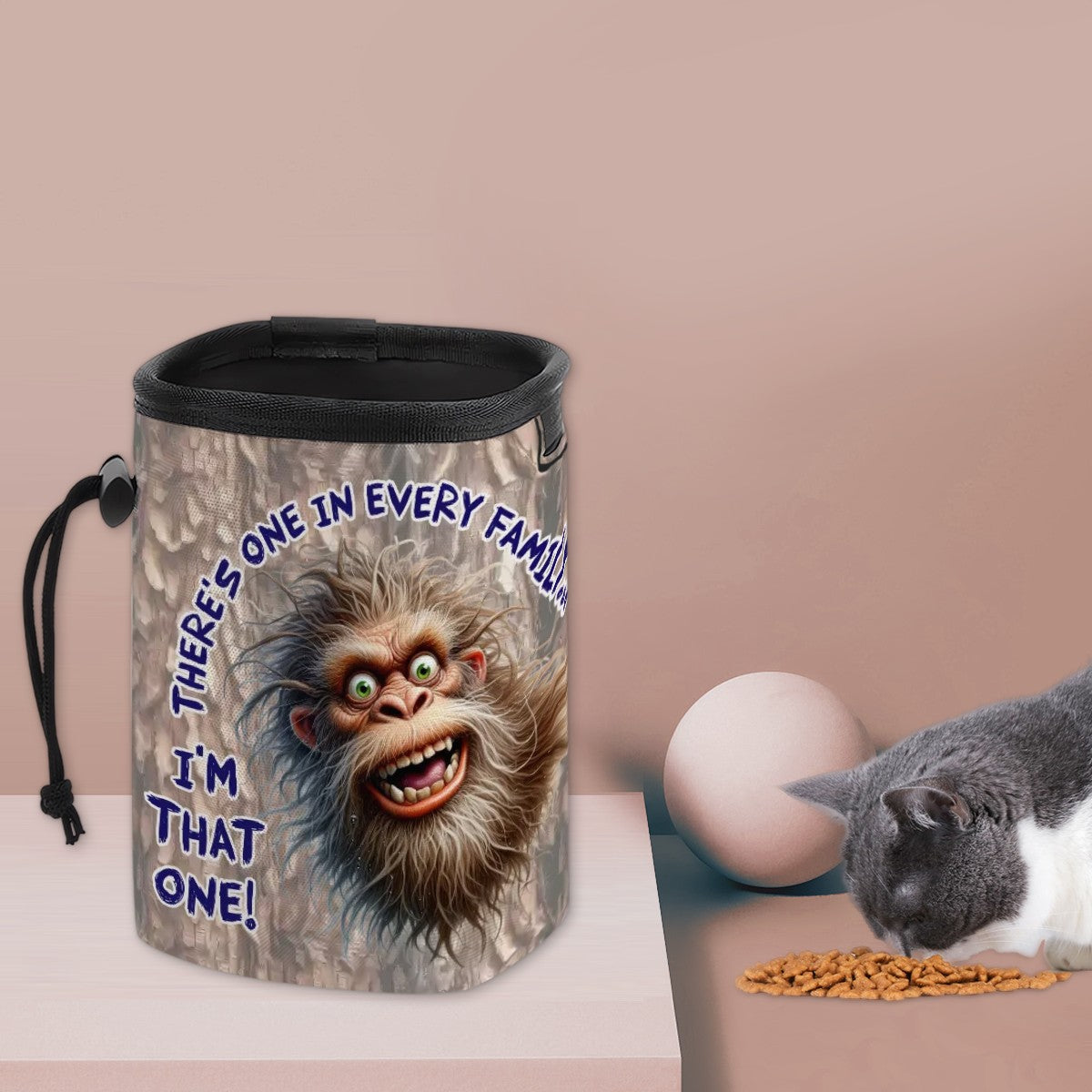 Bigfoot, Sasquatch, "There's One In Every Family" Pet Toy & Treat Pouch / Purse