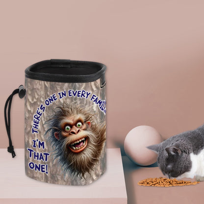 Bigfoot, Sasquatch, "There's One In Every Family" Pet Toy & Treat Pouch / Purse