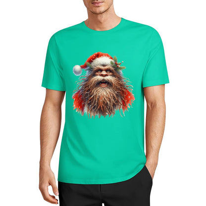 Bigfoot - Sasquatch Santa Short Sleeve Cotton T-Shirt