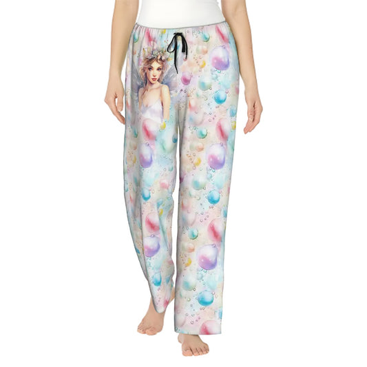 Fairy on Bubbles, Women’s Pajama Pants with Pockets