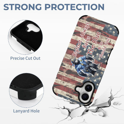 Bigfoot / Sasquatch "Bigfoot always backs..", Microfiber iPhone 16 Cases