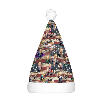 20 Donald Trump Designs, Adult Plush Santa Hat with Light