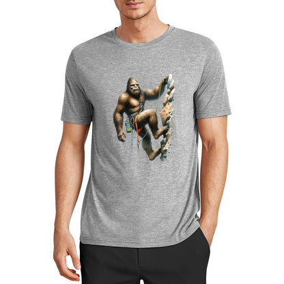 Bigfoot - Sasquatch Rock Climber Short Sleeve Cotton T-Shirt