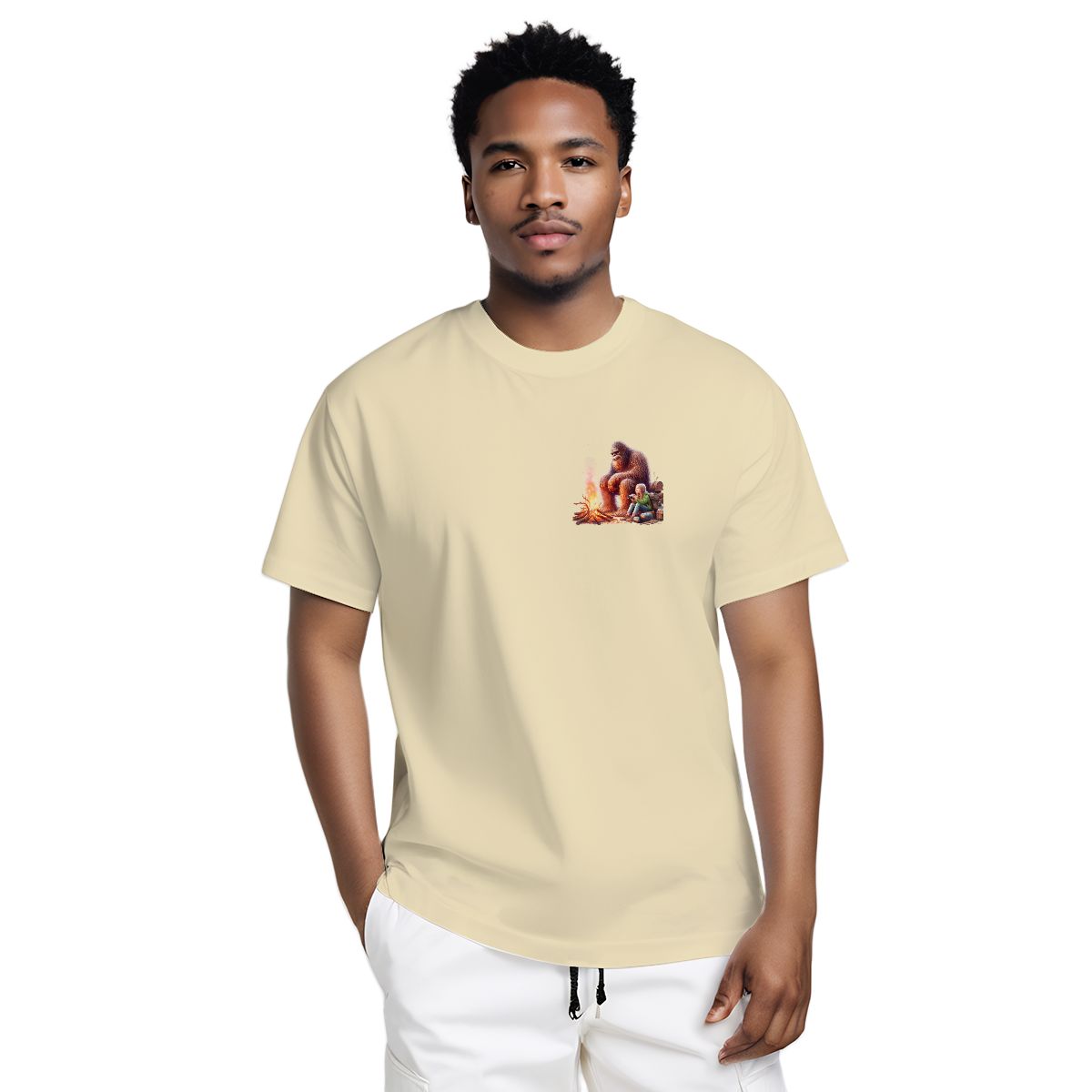 Sarcastic Sasquatch Short Sleeve 100% Cotton T-shirt- Double Sided