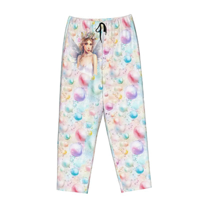 Fairy on Bubbles, Women’s Pajama Pants with Pockets
