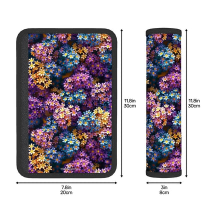 10  Flower Designs, Seat Belt Cover Pad For Adults 2 Pcs