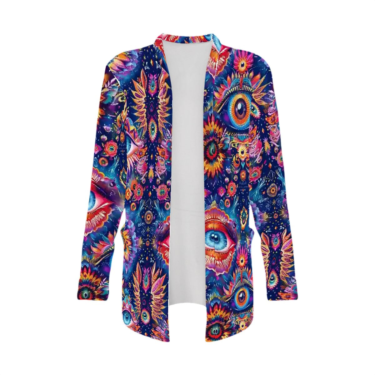 Psychedelic Design, Women's Long-Sleeved Cardigan