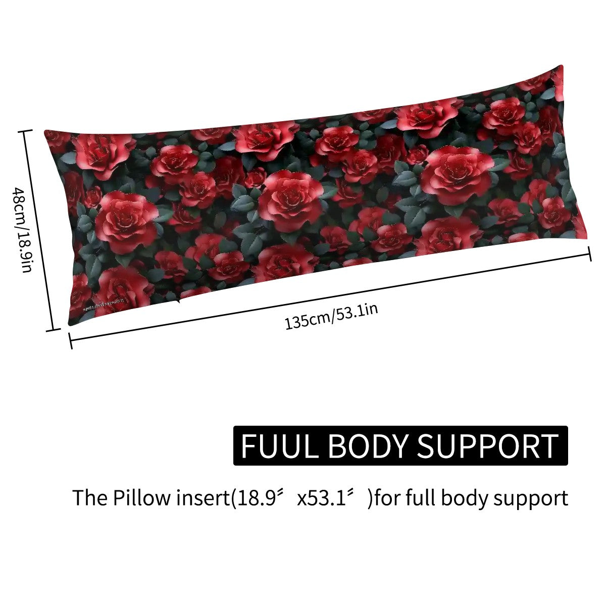 10 Flower Designs, Long Body Pillow Case