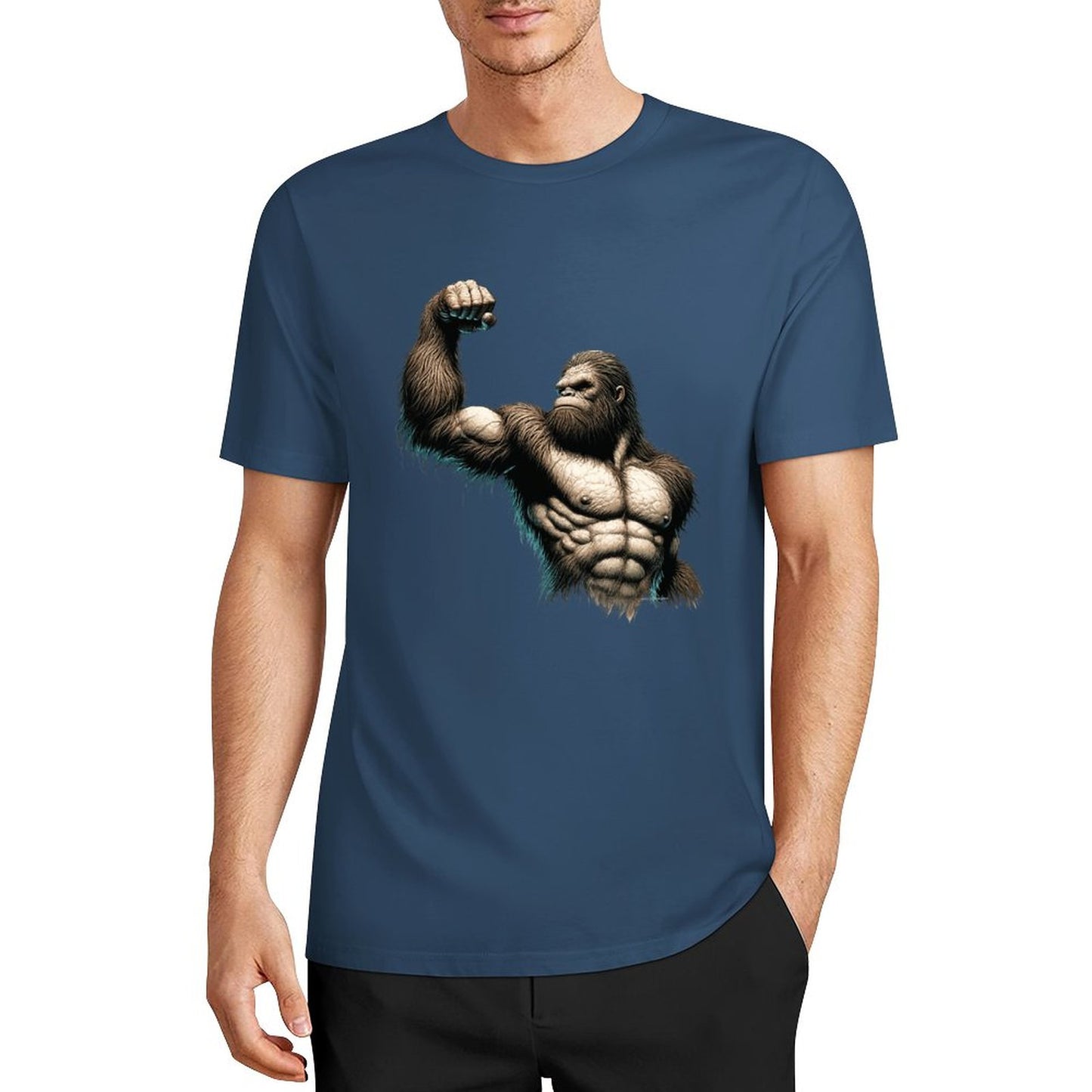 Bigfoot - Sasquatch Muscle Short Sleeve Cotton T-Shirt